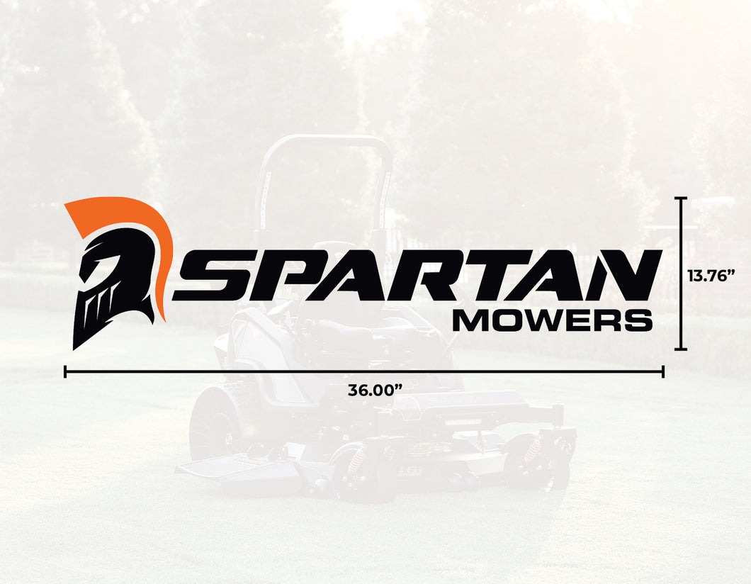 Spartan Large Decal- Black and Orange