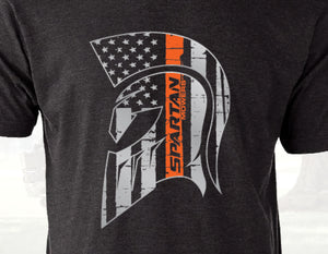Spartan American Flag Helmet T-Shirt