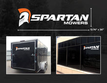 Load image into Gallery viewer, Spartan Large Decal- White and Orange
