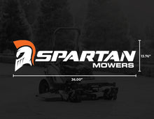 Load image into Gallery viewer, Spartan Large Decal- White and Orange
