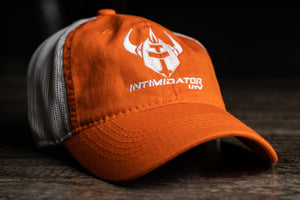 Intimidator Youth Orange/White Unstructured, Mesh Back Hat