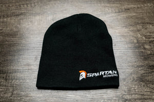 Spartan Black Knit Beanie